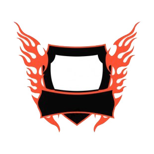 Black and red flames template  listed in flames decals.