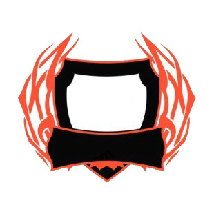 Black and red flames template  listed in flames decals.