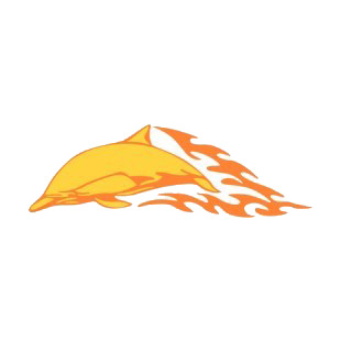 Flamboyant dolphin listed in flames decals.