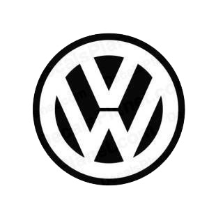 Volkswagen logo listed in volkswagen decals.