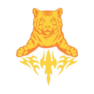 Flamboyant tiger listed in flames decals.