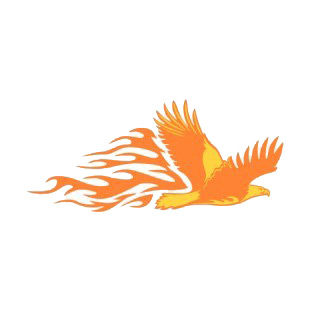 Flamboyant eagle flying listed in flames decals.