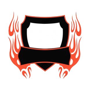 Black and red flames template  listed in flames decals.