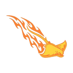 Flamboyant devil ray listed in flames decals.