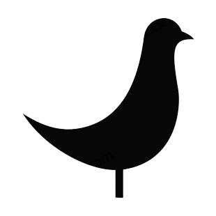 Dove  silhouette listed in birds decals.