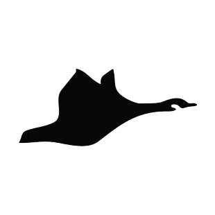 Flying duck silhouette listed in birds decals.