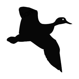 Duck flying listed in birds decals.