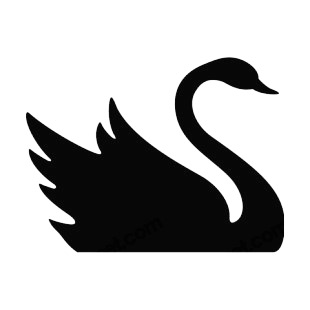 Cob swan swimming listed in birds decals.