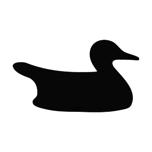 Duck swimming silhouette listed in birds decals.