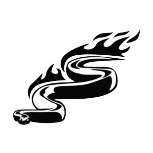 Flamboyant snake listed in flames decals.