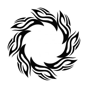Round flames listed in flames decals.