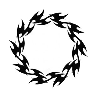 Round flames listed in flames decals.