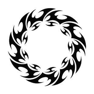 Round flames listed in flames decals.