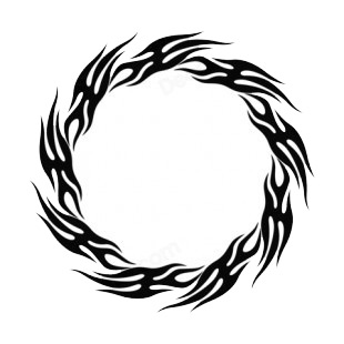 Round flames listed in flames decals.