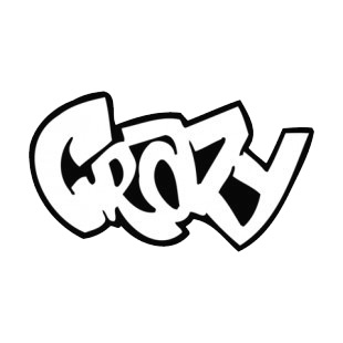 Crazy word graffiti  listed in graffiti decals.