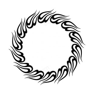 Round flames listed in flames decals.