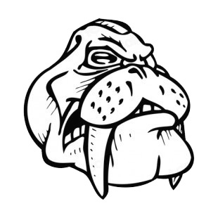 Walrus face with tusks mascot listed in mascots decals.