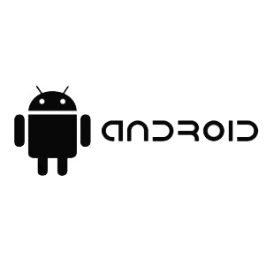 Android robot listed in famous logos decals.