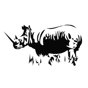 Rhino on grass listed in more animals decals.