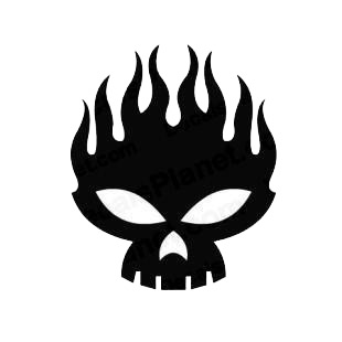 The Offspring logo flaming skull listed in music and bands decals.