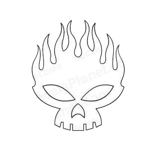 The Offspring logo flaming skull listed in music and bands decals.