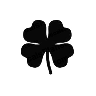 Four leaf clover listed in flowers decals.