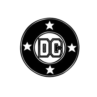 DC stars logo Rare listed in famous logos decals.