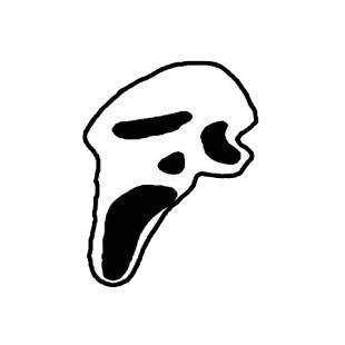 Scream face logo listed in famous logos decals.