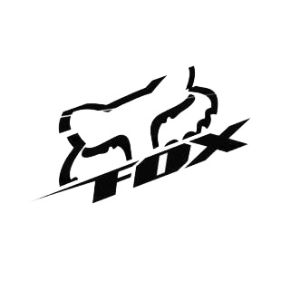 Fox Racing logo listed in famous logos decals.