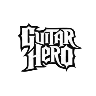 Guitar Hero listed in famous logos decals.
