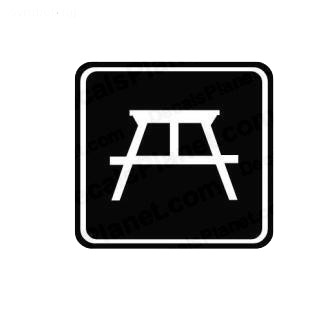 Picnic sign symbol listed in miscellaneous decals.
