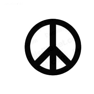 Peace sign symbol listed in miscellaneous decals.