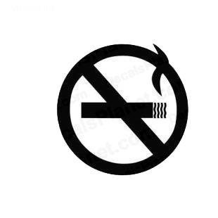 No smoking sign symbol listed in miscellaneous decals.
