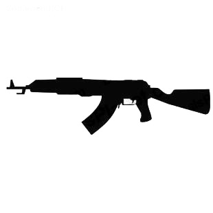 Gun pistol AK47 listed in military decals.