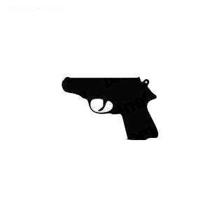 Gun pistol listed in military decals.
