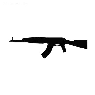 Gun pistol AK47 listed in military decals.