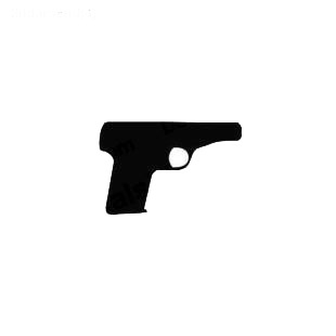 Gun pistol listed in military decals.