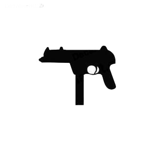 Gun pistol listed in military decals.