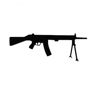 Gun pistol machine gun listed in military decals.