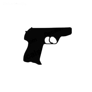 Gun pistol listed in military decals.