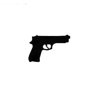 Gun pistol listed in military decals.