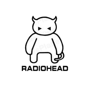 Radiohead music band listed in music and bands decals.
