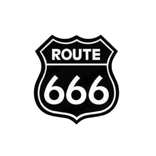 Funny route 666 satanic funny decals, decal sticker #2029