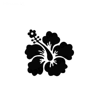 Hibiscus flower hawaiian tropical flowers hibiscuit flowers decals ...