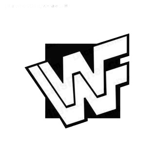Wrestling WWF listed in famous logos decals.