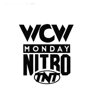 Wrestling WCW Monday nitro TNT listed in famous logos decals.