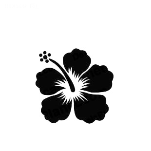 Hibiscus flower Hawaiian Tropical Flowers Hibiscuit listed in flowers decals.