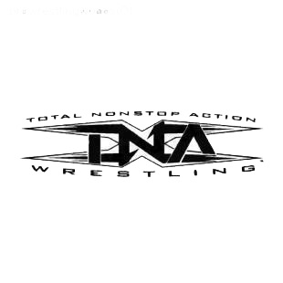 Wrestling Total non stop action TNA listed in famous logos decals.