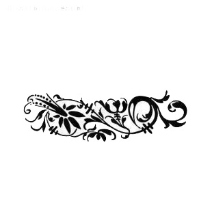 Wall flower ornament listed in flowers decals.