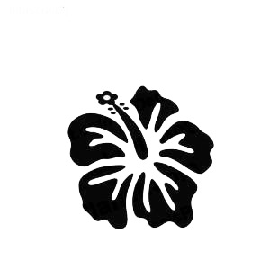 Hibiscus flower hawaiian tropical flowers hibiscuit flowers decals ...